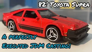 Hot Wheels 82’ Toyota Supra (J Case) Review And Showcase! “A perfectly Executed JDM Casting!”