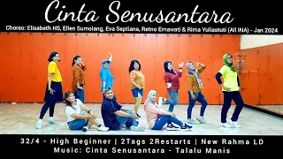 Cinta Senusantara Line Dance | High Beginner | Elisabeth HS, Ellen S, Eva S, Retno E & Rima Y (INA)