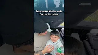 Two-year-old tries soda for the first time 🤯