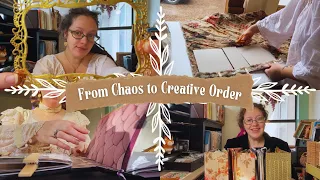 Studio Vlog ✨ Craft Room Organization, Mass Making Junk Journals, Selling My First Junk Journal