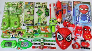 Ultimate Collection of Ben 10 vs Spiderman Toys Mask, Walkie Talkie, Watch, Video Game, Sword, Pen