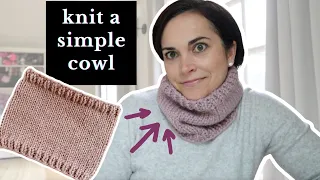 How to Knit a Cowl Scarf for Beginners | Easy Pattern