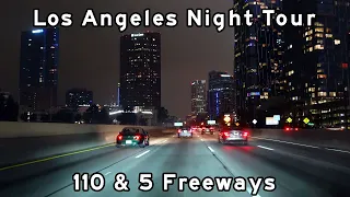 Los Angeles Night Video - Harbor & Santa Ana Freeways - March, 2022