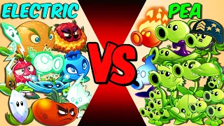 Team ELECTRIC vs PEA - Which Team Plant Will Win? - PvZ 2 Plant vs Plant Battlez