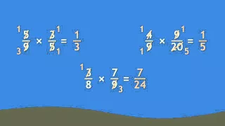 Multiplying fractions using cancellation