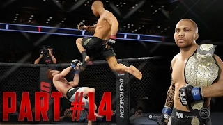 EA Sports UFC 2 Career Mode Walkthrough Part 14 - Super Flying Knee Knockout From The CHAMP!