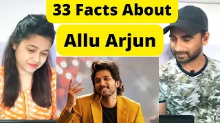 33 FACTS YOU DIDN'T KNOW ABOUT ALLU Arjun reactions | mr. & mrs. Reactions | Indian REACTION!!