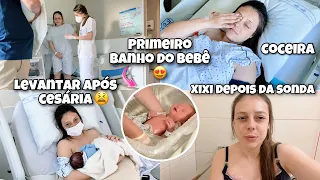 PRIMEIRAS 24 HORAS NA MATERNIDADE - PÓS PARTO CESÁREA + PRIMEIRO BANHO DO BEBÊ 🤎