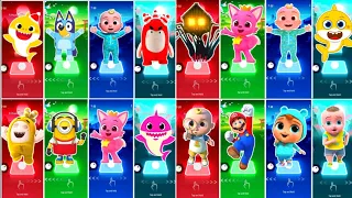 Baby Shark Friends All Video Megamix 🆚 Pinkfong Friends 🆚 Cocomelon 🆚 Bluey Bingo 🎶 Who Will Win ?