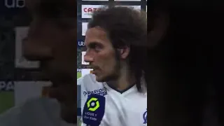 Réaction de Matteo Guendouzi a la mi temps de Marseille Montpellier 1-1