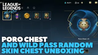 Poro Chest and Wild Pass Random Skin Chest Unboxing