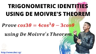 De Moivre's theorem to prove Trigonometric Identities