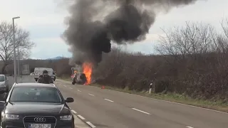 Požar na automobilu Poljica brig 30.01.2019.