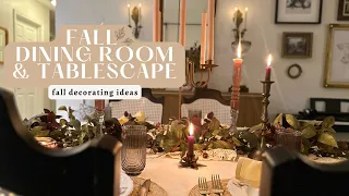 Fall Table Decor Ideas | Decorating Dining Room Using Thrifted Home Decor