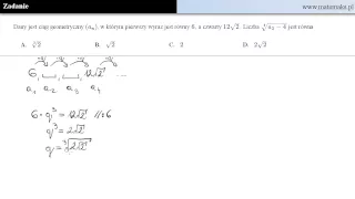 Zadanie - ciąg geometryczny