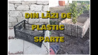 Nu aruncați lăzi sparte de plastic !!! do-it-yourself cement fence