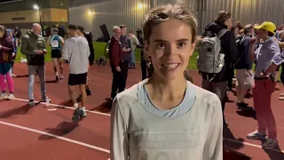 Sarah Calvert after Monument Mile Classic PB and Native Record at Stirling