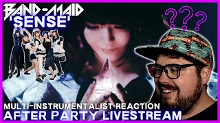 NEW BAND-MAID SONG! 'Sense' Musician First Time Reaction + Analysis Livestream AFTER PARTY!