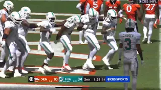 Dolphins Dance after Raheem Mostert Touchdown | Broncos vs Dolphins