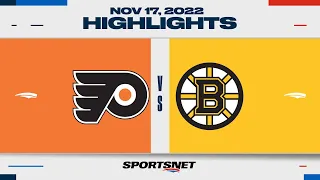 NHL Highlights | Flyers vs. Bruins - November 17, 2022