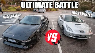 ULTIMATE BATTLE - V6 MR2 vs Modified CELICA | FWD vs RWD | RACE |