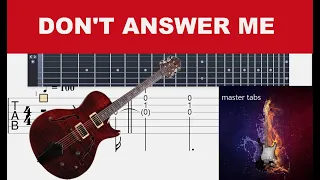 DON'T ANSWER ME | ALAN PARSON PROJECT | Guitar Tab | TUTORIAL #Mastertabs#BestFreeYoutubeMusic