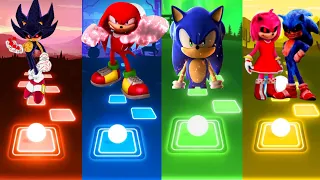 Dark Sonic Exe Vs Knuckles Vs Sonic Vs Amy Sonic Exe Tiles Hop Gameplay