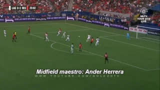 Herrera pass to Lingard vs LA Galaxy | MUFC Tour 2017