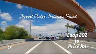 4K Roadscapes | Highway Drive | Loop 202 to Chandler, AZ
