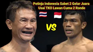 Aksi Ganas! Tiga Kali Pukul Jatuh Lawan Petinju Indonesia Raih Dua Gelar Juara