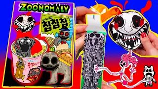 MAKING ZOONOMALY CARBO BULDAK🍜&CHIP🍽 GAMEBOOK +SQUISHY PLAY🕹