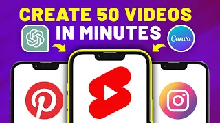 Bulk Create Short Videos in Canva & ChatGPT - I Made 50 Shorts in 20 MINUTES