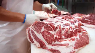 (Full ver) 500kg HOW TO BUTCHER AN ENTIRE COW / Making meat by beef part