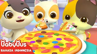 Ayo Kita Buat Pizza Permen Bersama Bayi Kucing | Lagu Makanan | Lagu Anak | BabyBus Bahasa Indonesia
