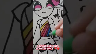 Drawing Rosie Redd from The Rainbow Rangers 🌈🌹❤️ #rainbowrangers