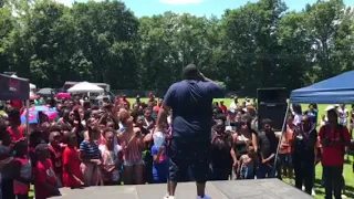 Mike Smiff performing “Now” at WPEG Power 98 Block party in Shelby, NC