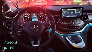 2023 Mercedes Benz V 250 d 4MATIC Kompakt 190 PS NIGHT POV DRIVE TOPSPEED Singen (60 FPS)