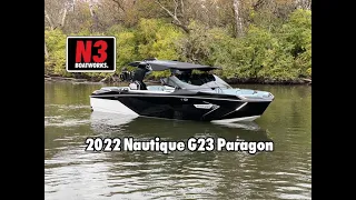 2022 Nautique G23 Paragon - Jet Black/Mystic White - On Water || N3 Boatworks