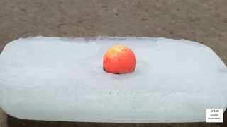 РАСКАЛЕННЫЙ ШАР ПРОТИВ ЛЬДА, ТЕЛЕФОН, ДРОБЬ,  BALL GLOWING 1000 DEGREE vs PHONE  ICE