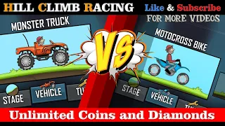 Hill Climb Racing - Monster Truck VS Motocross Bike - Gameplay Walkthrough # 3 (iOS, Android)