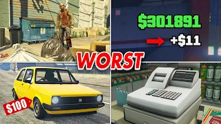 I Tested the WORST Money Methods in GTA Online