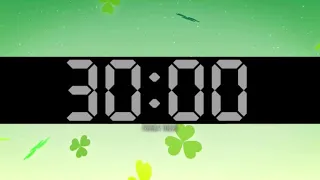 30 Minute March St. Patrick's Day Clover Lucky Countdown Timer (with music)