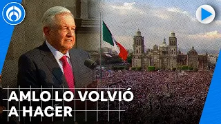 Marcha de AMLO: Una vez más llena el Zócalo y muestra el "músculo electoral"