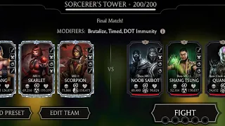 MK Mobile Sorcerers Tower Battle 200 Boss | Tower 200 BOSS BATTLE + REWARD