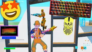 Custom Keyboard ASMR 🤩 1v1 Build Fights Gameplay + Handcam ⭐ Fortnite 360Fps 4K