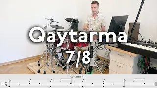 Qaytarma (Хайтарма) rhythm on Drumset 7/8 #1–4