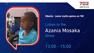 Sibahle - junior maths genius on the Azania Mosaka show