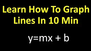 Understand How to Graph Lines in 10 min (y=mx + b)