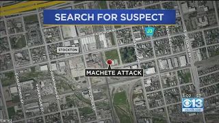 Stockton Police Searching For Man Suspected Of Attacking Another Man With Machete