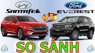 So sánh Hyundai Santafe 2021 2022 và Ford Everest 2021 #santafe2021 #santafe2022 #everest2021